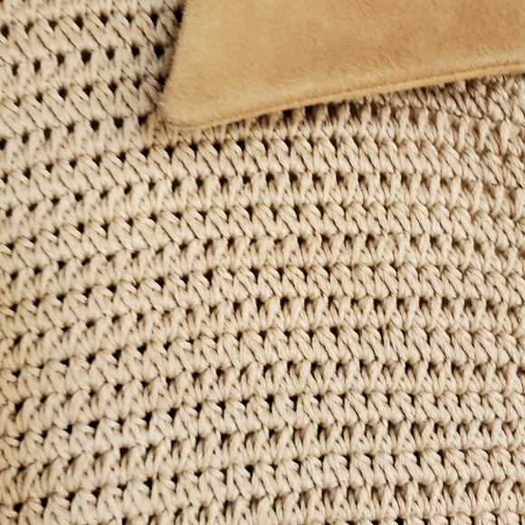 Carlisle Jacket:  Sophisticated Look in Suede with Crocheted Panels - Picture 1 of 11